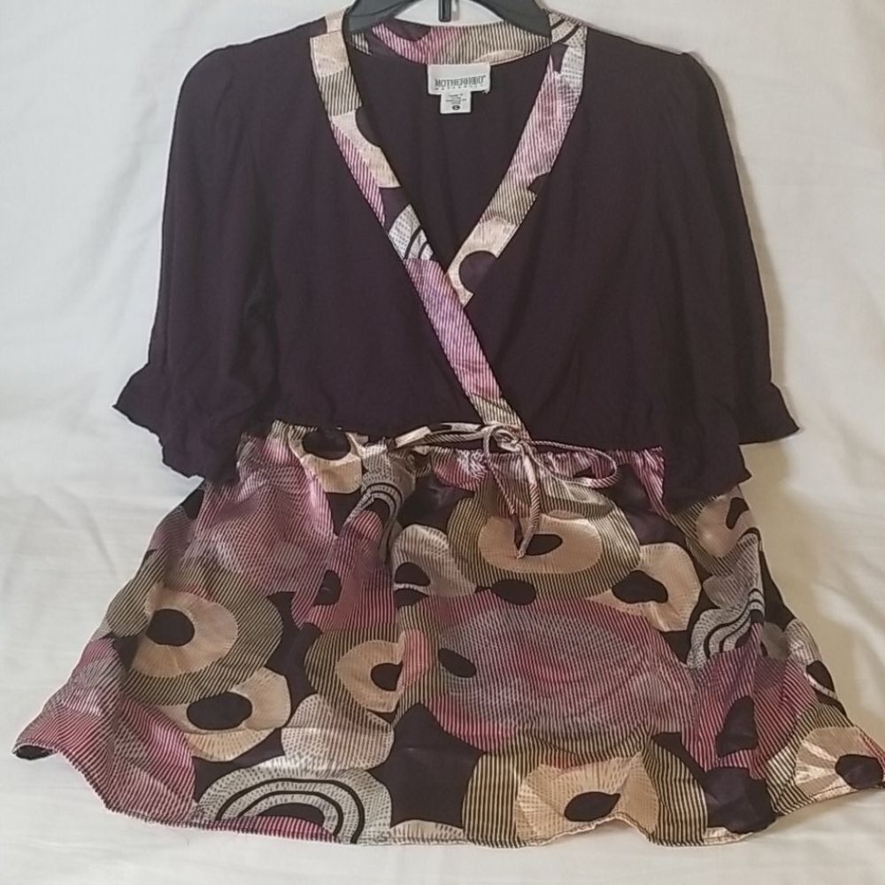 Motherhood Maternity Empire Waist Tie Back Blouse